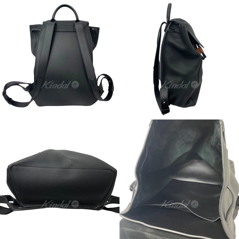 Loewe Drawstring Leather Backpack Black - image 2